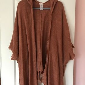 NWOT Free People Hooded Kimono Sweater